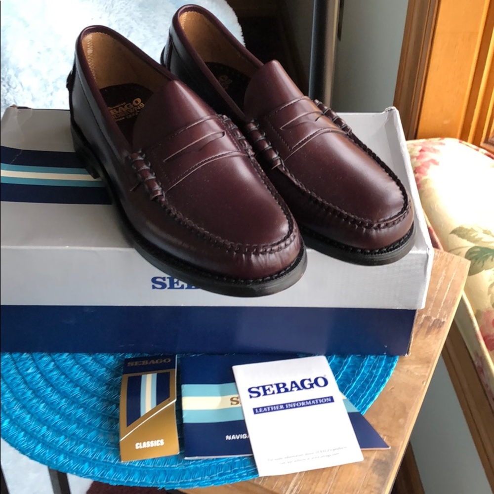 Genuine Sebago hand sewn leather shoes